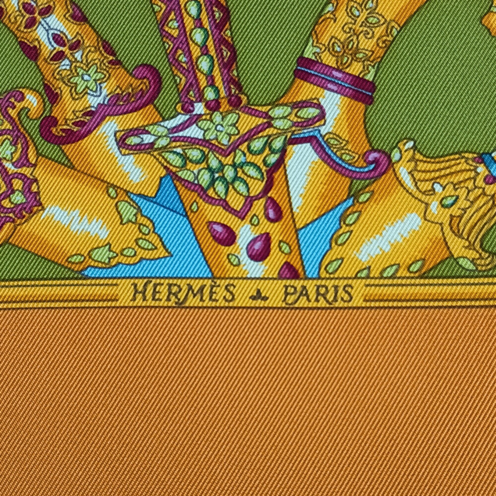 HERMES scarf/muffler, Carre 90, multicolor silk, women's, SPLENDEUR DES MAHAR... - Picture 4 of 5